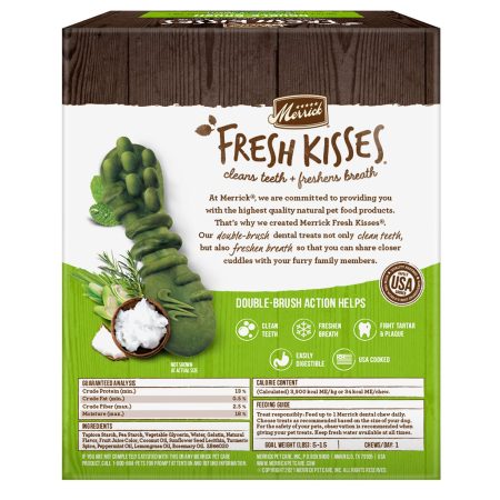 Fresh Kisses Double-Brush Coconut & Botanical Oils X-Small Breed Dog Treats