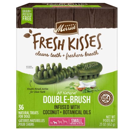 Fresh Kisses Double-Brush Coconut & Botanical Oils Small Breed Dog Treats