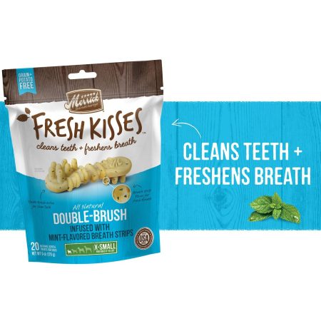 Fresh Kisses Double-Brush Real Mint X-Small Breed Dog Treats