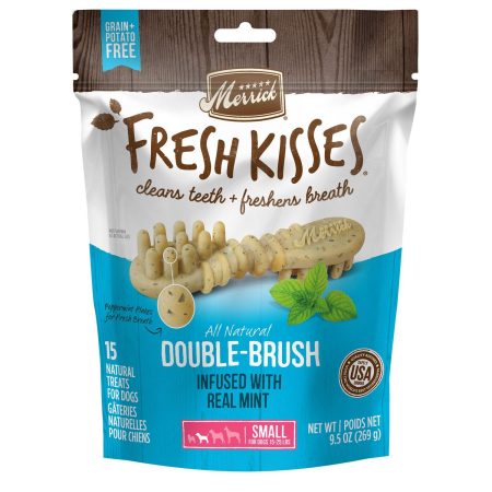 Fresh Kisses Double-Brush Real Mint Small Breed Dog Treats