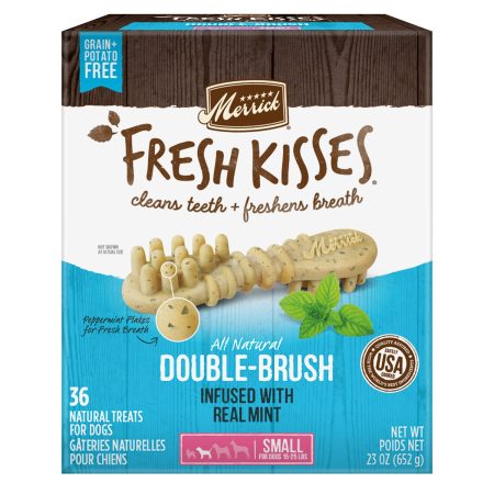 Fresh Kisses Double-Brush Real Mint Small Breed Dog Treats