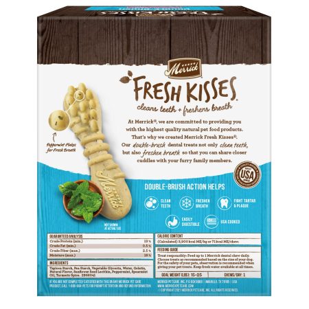 Fresh Kisses Double-Brush Real Mint Small Breed Dog Treats