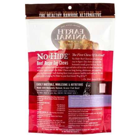 No-Hide Grass-Fed Beef Natural Rawhide Alternative Dog Chews 2 Pack