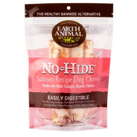 No-Hide Wild-Caught Salmon Natural Rawhide Alternative Dog Chews 2 Pack