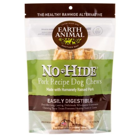 No-Hide Humanely-Raised Pork Natural Rawhide Alternative Dog Chews 2 Pack