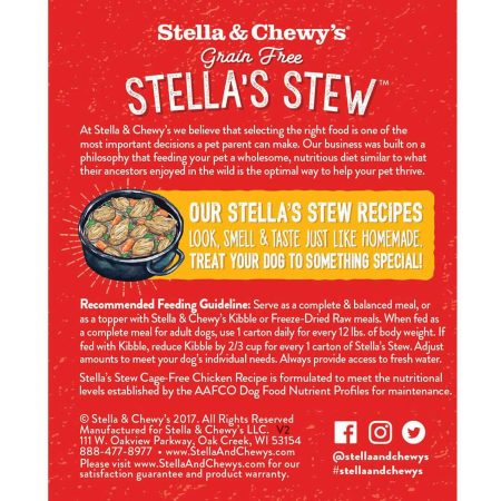 Grain Free Stella's Stew Cage-Free Chicken Recipe Dog Food