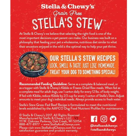 Grain Free Stella's Stew Grass-Fed Beef Recipe Dog Food