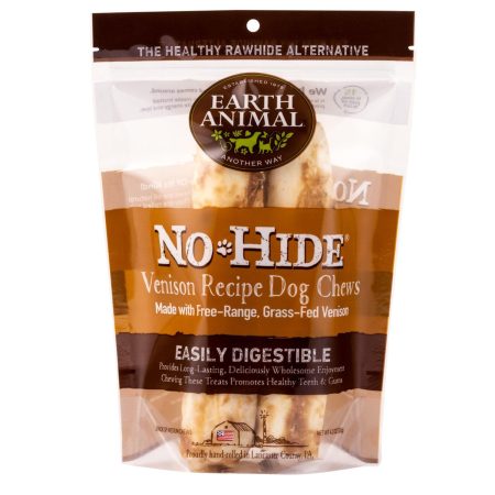 No-Hide Grass-Fed Venison Natural Rawhide Alternative Dog Chew 2 Pack