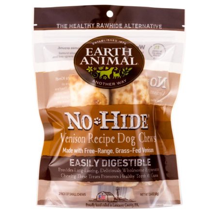 No-Hide Grass-Fed Venison Natural Rawhide Alternative Dog Chew 2 Pack