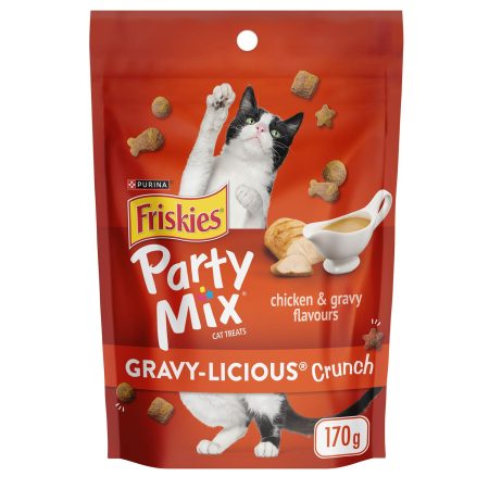 Party Mix Gravy-licious Chicken & Gravy Flavours Crunch Cat Treats