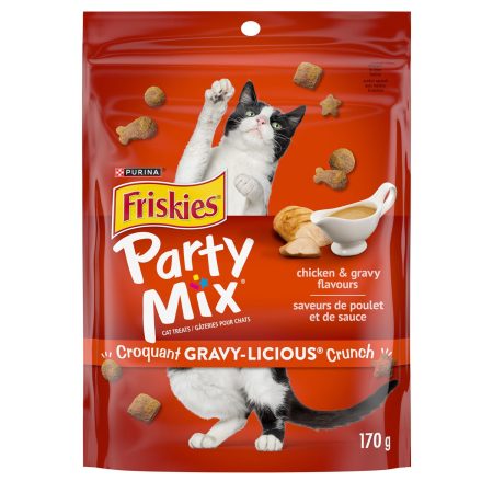 Party Mix Gravy-licious Chicken & Gravy Flavours Crunch Cat Treats