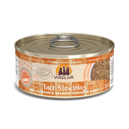 Stew! Taco Stewsday Beef, Chicken & Salmon Dinner Cat Food