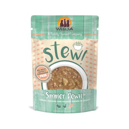 Stew! Simmer Down Turkey, Chicken & Salmon Dinner Cat Food