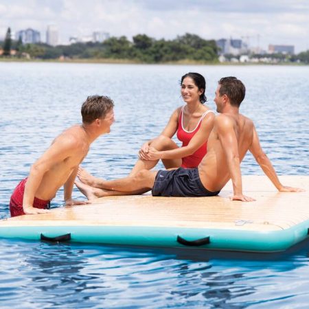 Jimmy Styks Inflatable Water Mat with Hand Pump, 12-ft