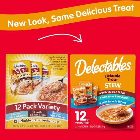 Hartz Delectables Stew Lickable Variety Pack Wet Cat Treat Pouches, 12 x 40-g