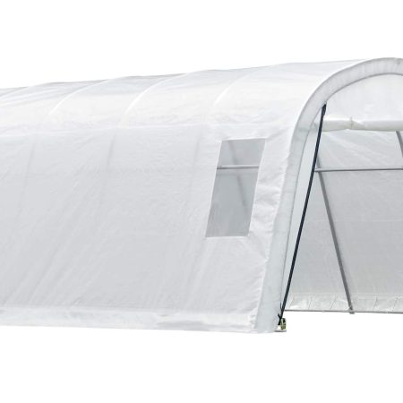 ShelterLogic Clearview Water Resistant Roundtop Auto Shelter w/UV Protection, 12 x 20 x 8-ft