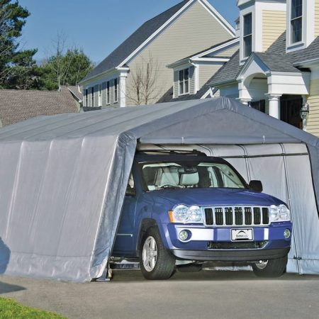 ShelterLogic Garage-In-A-Box® Auto Shelter w/UV Protection, 12 x 24 x 8-ft