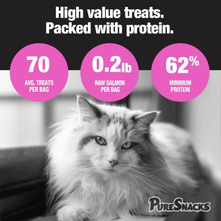 PureSnacks Freeze Dried Wild Salmon Cat Treats, 23-g