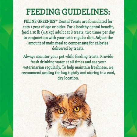 Greenies Feline Oven-Roasted Chicken Flavour Cat Dental Treat, 4.6-oz