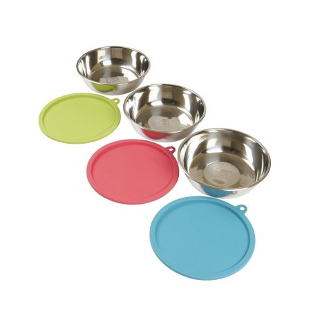 Stainless Steel Bowls + Silicone Lids - 6pc Box Set