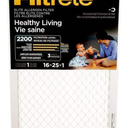 3M™ Filtrete™ Healthy Living Elite Allergen Filter, MPR 2200, 16 x 25 x 1-in