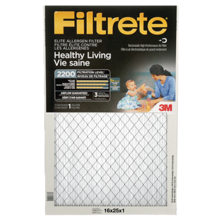 3M™ Filtrete™ Healthy Living Elite Allergen Filter, MPR 2200, 16 x 25 x 1-in