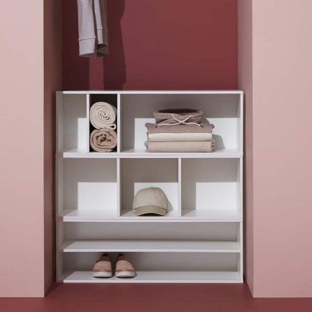 type A Stack Modular 3-Shelf Organizer, White