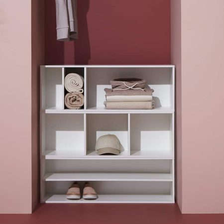 type A Stack Modular 3-Shelf Organizer, White