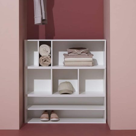 type A Stack Modular 3-Shelf Organizer, White