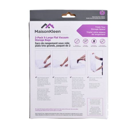 MLM Home X-Large Flat Vacuum Storage Bags, 2-pk