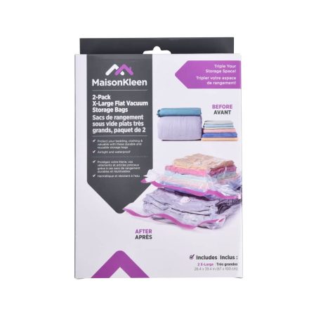 MLM Home X-Large Flat Vacuum Storage Bags, 2-pk