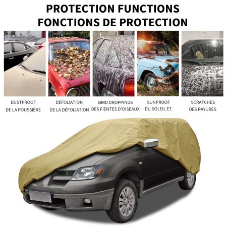 Simoniz Polypropylene 3 Layer Water Resistant SUV Car Cover w/UV Protection, 170 x 170-cm