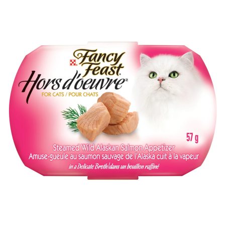 Hors d'Oeuvre Steamed Wild Alaskan Salmon Appetizer Cat Food Topper