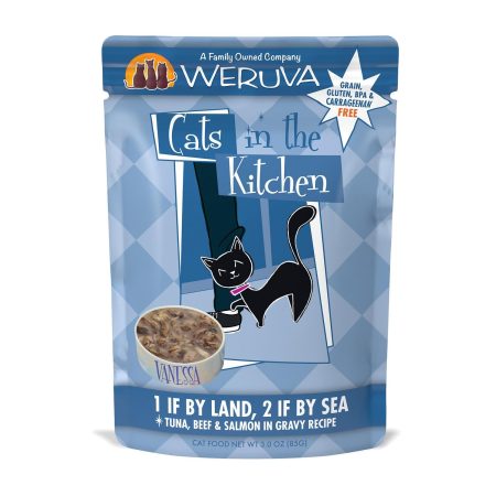 Cats in the Kitchen 1 if by Land, 2 if by Sea Tuna, Beef & Salmon Recipe Cat Food