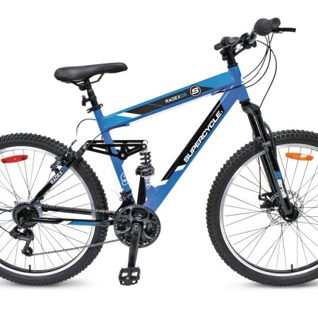 Supercycle Radex Adult Bike, 21-Speed, 26-in, Alloy DS frame, Blue