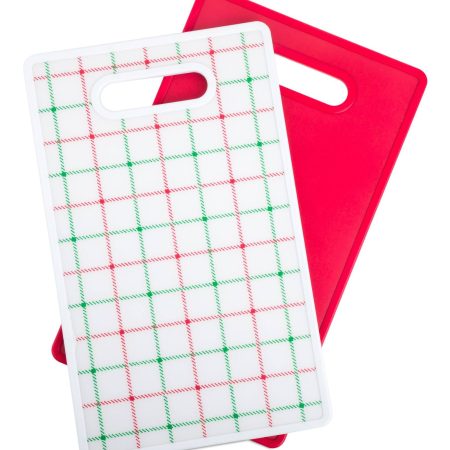 Core Home Christmas Cutting Board Set with Grip Handle, 2-pc