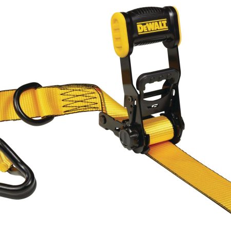 DEWALT 3,300-lb Ratchet Tie Down Strap, Weatherproof, 1.5-in x 16-ft, 4-pk