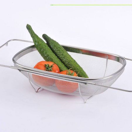 Stainless Steel Expandable Strainer, 13.5 x 9.5-in, 3.21-L