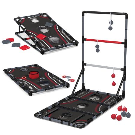 Rec-Tek Portable All-Weather 3-in-1 Tailgate Combo Game with Play Accessories, All Ages