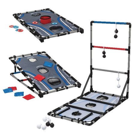 Rec-Tek Portable All-Weather 3-in-1 Tailgate Combo Game with Play Accessories, All Ages