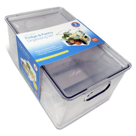 Maison Kleen Clear Storage Bin Set, 3-pc