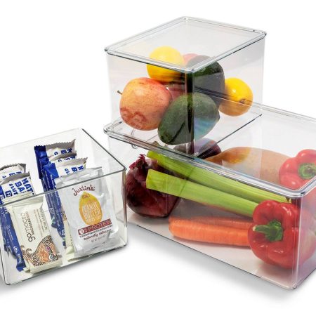 Maison Kleen Clear Storage Bin Set, 3-pc