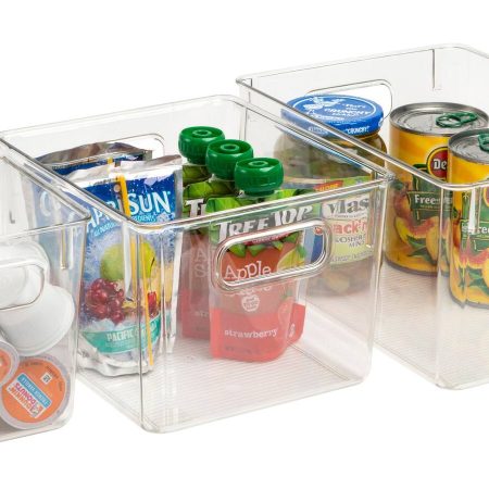 Maison Kleen Multi Size Clear Storage Bin Set, 3-pc