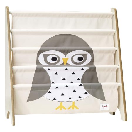 3 Sprouts Wood Owl Kids Book Shelf