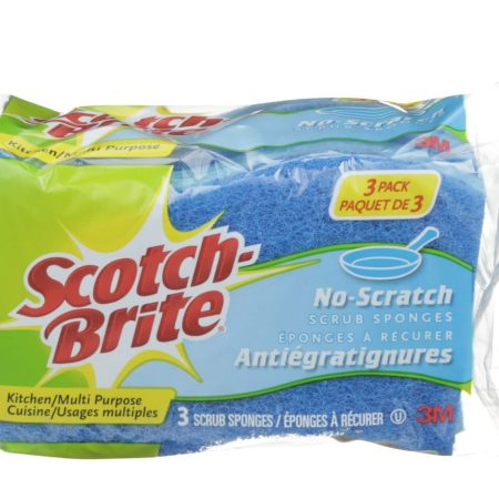 3M Scotch-Brite All-Purpose Non-Scratch Scrub Sponge, 3-pk