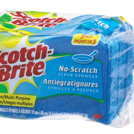 3M Scotch-Brite All-Purpose Non-Scratch Scrub Sponge, 3-pk