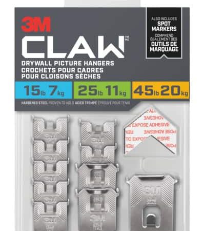 3M Claw DrywAll Picture Hangers Assorted Kit, 45-lb Capacity