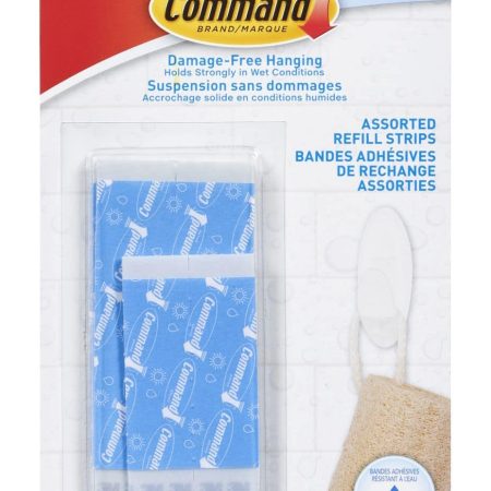 3M Command Bathroom Refill Strips, Assorted Sizes