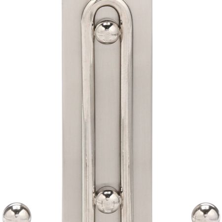 3M Command Large Bathroom Double Hook, Satin Nickel