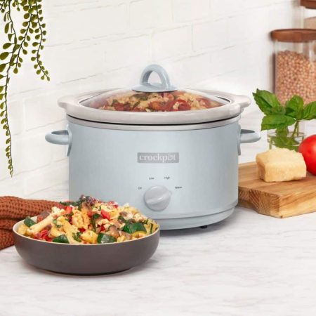 Crock-Pot Manual Stoneware Slow Cooker, 4.5-qt, Blue